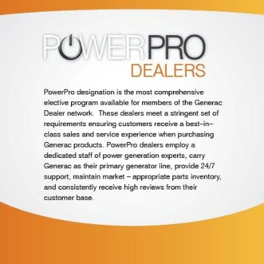 logo for the Generac Power Pro Dealer Seal