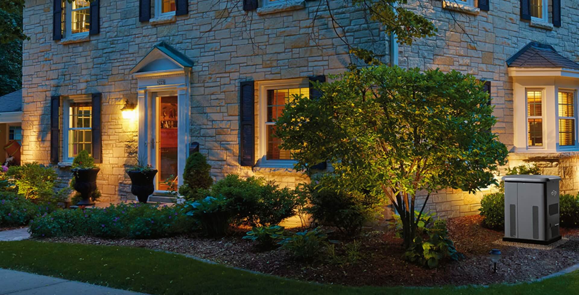 The power is still on at this house thanks to a residential standby generator