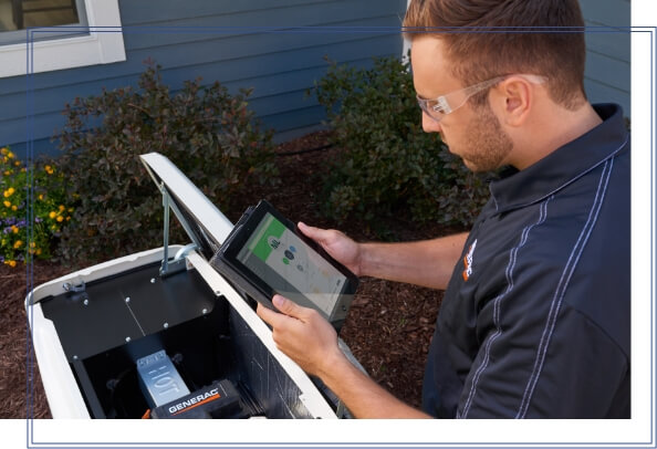 Generac contractor working with a Mobile Link™