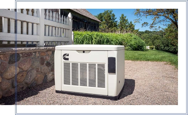 Cummins Generator A Cannondale generator at a residential backyard
