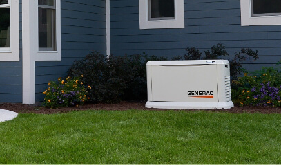Home Residential Generac Generator Outside Of Home